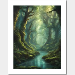 Mysterious Forest Nature Scenery Posters and Art